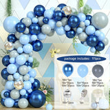 Blue Metallic Balloon Garland Arch Kit Birthday Party Decor Confetti Latex Balloon For Wedding Kids Baby Shower Party Decoration