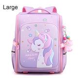 back to school New Girl School Bags Child Pink Unicorn  Printing Backpacks Kindergarten Student Cute Girls Children's Schoolbag Waterproof Kid