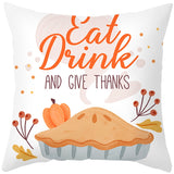 Xpoko Luanqi Happy Thanksgiving Cushion Cover Cartoon Maple Leaf Pumpkin Pillow Case 45X45cm Halloween Autumn Decor Christmas 2022