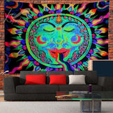 Sun Indian Mandala Tapestry Wall Hanging Boho decor macrame hippie Witchcraft Tapestry  Beach Towel Rectangle  Tablecloth