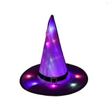 Xpoko Halloween LED Luminous Witch Hat Glowing Witches Hat Headdress For Children Adult Party Costume Halloween Decoration Supplies