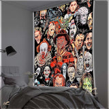 Horror Moive Tapestry Halloween Home Decoration Gift Prank Wall Art for Bedroom Living Room Dropshipping gothic