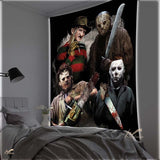 Horror Moive Tapestry Halloween Home Decoration Gift Prank Wall Art for Bedroom Living Room Dropshipping gothic