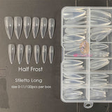 120pcs/box Instant Soft Gel Nail Tips Sculpted Coffin Stiletto Full Cover Press On Nail Tips Soak Off Salon Custom Nails