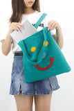 Xpoko 2024 New Fashion Bags Elegant HandbagSmiley Knitted Tote Bag