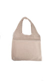 Xpoko 2024 New Fashion Bags Elegant HandbagSolid Knitted Crochet Bag