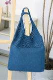 Xpoko 2024 New Fashion Bags Elegant HandbagSolid Knitted Crochet Bag