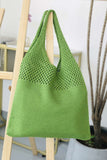 Xpoko 2024 New Fashion Bags Elegant HandbagSolid Knitted Crochet Bag