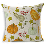 Xpoko Thanksgiving Day Pillow Covers Pumpkin Truck Harvest Rustic Art Decor Cushion Cover Sofa Home Fall Autumn  45*45 Cm