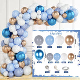 Macaron Blue Balloon Garland Birthday Party Decor Kids Baby Shower Boy Latex Ballon Arch Kit Wedding Party Baloon Suppiles