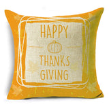 Xpoko Europe And American Thanksgiving Pillowcase Pumpkin English Alphabet Sofa Car Lumbar Cushion Cover 40*40Cm/45*45Cm/50*50Cm