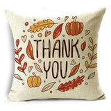 Xpoko Europe And American Thanksgiving Pillowcase Pumpkin English Alphabet Sofa Car Lumbar Cushion Cover 40*40Cm/45*45Cm/50*50Cm