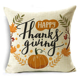 Xpoko Europe And American Thanksgiving Pillowcase Pumpkin English Alphabet Sofa Car Lumbar Cushion Cover 40*40Cm/45*45Cm/50*50Cm