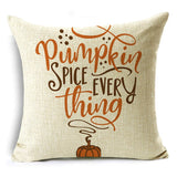 Xpoko Europe And American Thanksgiving Pillowcase Pumpkin English Alphabet Sofa Car Lumbar Cushion Cover 40*40Cm/45*45Cm/50*50Cm