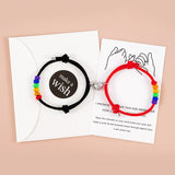 Xpoko 2PCS Heart Magnetic Couple Bracelet For Women Men Paired I Love You 100 Languages Projection Bracelet Friendship Jewelry Gifts