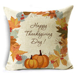 Xpoko Europe And American Thanksgiving Pillowcase Pumpkin English Alphabet Sofa Car Lumbar Cushion Cover 40*40Cm/45*45Cm/50*50Cm