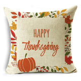 Xpoko Europe And American Thanksgiving Pillowcase Pumpkin English Alphabet Sofa Car Lumbar Cushion Cover 40*40Cm/45*45Cm/50*50Cm