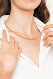 Xpoko back to school 18K Gold Plated Curb Chain Necklace