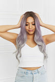 Xpoko Elegant Wave Full Machine Synthetic Wigs in Purple 26''