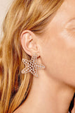 Back to school Starfish Zinc Alloy Glass Stone Dangle Earrings