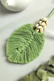 Xpoko Back to school Leaf Macrame Pendant Necklace