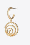 Back to school 18K Gold-Plated Alloy Spiral Earrings