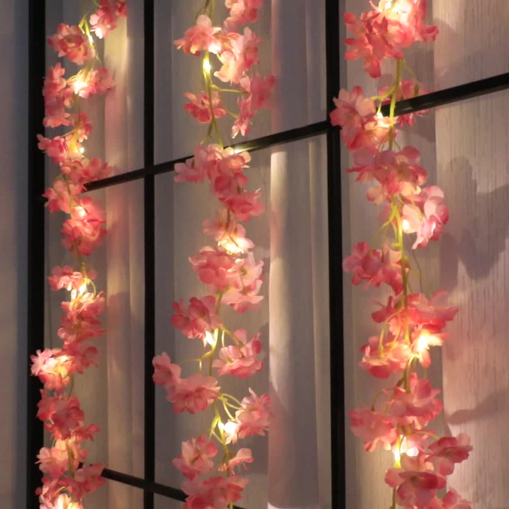 Xpoko - 1 Roll, LED Cherry Blossom Lamp String Yard Light New Year Decorations, NOT INCLUDED BATTERIES (1pc 6.56ft 20 Led), Mother's Day Gift, Mother's Day Decor