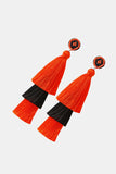 Xpoko Back to school Baeds Detail Triple Layered Tassel Earring