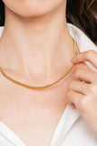 Xpoko back to school 18K Gold Plated Curb Chain Necklace