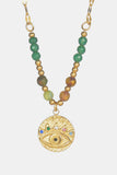 Xpoko Evil Eye Design 18K Gold Plated pendant Necklace