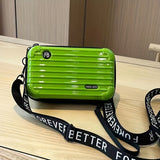 Stylish Suitcase Design Shoulder Bag, Zipper All-Match Zipper Coin Purse