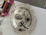 Xpoko home decor room decor bedroom decor office decor Vintage Engraved Ring Dish