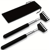 Xpoko 2 Pack Portable Extendable Back Scratcher With Beautiful Gift Packaging, Stainless Steel Telescoping Massage Tool For Men Women
