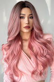 Xpoko Fashion Wave Synthetic Long Wigs in Pink 26''