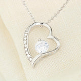Xpoko Creative Elegant Trendy Heart Pendant Necklace Decorative Accessories Holiday Mother's Day Gift With Gift Card Box