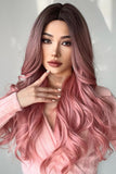 Xpoko Fashion Wave Synthetic Long Wigs in Pink 26''