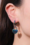 Xpoko Multicolored Heart Drop Earrings
