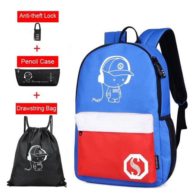 Back to school Water Resistant Children School Bags for Boys Girls High School Backpack for Teenagers Kids Cartoon Schoolbag Set Bookbags New