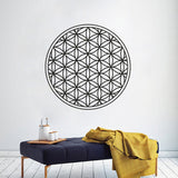 Circle Geometry Design Wall Sticker Flower Of Life Wall Vinyl Decal Home Decor Yoga Studio Vinyl Wall Poster Life Wall Art AZ088