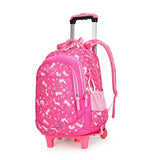 Back to school HOT Student School bag Rolling Backpack kids Trolley bag for girl school backpack wheeled bag child waterproof backpack wheels