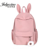 Back to school Waterproof Oxford Women Backpack for School Teenagers Girl Cute Rabbit Backpack Female School Bag Ladies Mochilas