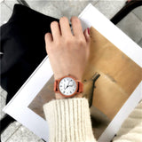Women&#39;s watches fashion brand vintage leather quartz watch women simple woman clock casual ladies wristwatches Montre Feminino