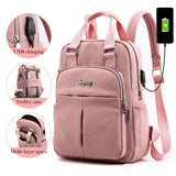 Back to school Girls Laptop Backpacks Pink Men USB Charging Bagpack Women Travel Backpack School bags Bag For boys Teenage mochila escolar 2021