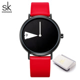 SHENGKE Watch New Yellow Leather Strap Casual Style Women Watches Quartz Ladies Watches Creative Clock Gift relogio feminino