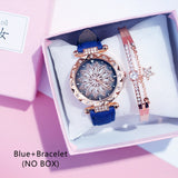 Casual Women Romantic Starry Sky Wrist Watch bracelet Leather Rhinestone Designer Ladies Clock Simple Dress Gfit Montre Femm
