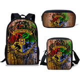 Children School Bags For Teenage Boys Kids 3PCS/SET Magic School Printing Satchel Backpack Mochila Escolar Mujer