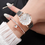 2pc/set Luxury Brand Women Watches Love Magnet Watch Buckle Fashion Casual Female Wristwatch Roman Numeral Simple Bracelet