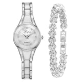 Lvpai Brand 2pcs Set Women Bracelet Watches Fashion Women Dress Ladies Wrist Watch Luxury Rose Gold Quartz Watch Set Dropshiping