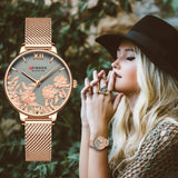 Women Watches Top Brand Luxury Stainless Steel Strap Wristwatch for Women Rose Clock Stylish Quartz Ladies Watch
