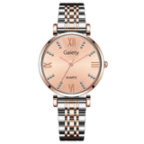 Luxury Women&#39;s Wristwatch Diamond Rose Gold Stainless Steel Bracelet Business Quartz Wrist Watches Reloj Mujer zegarek damski